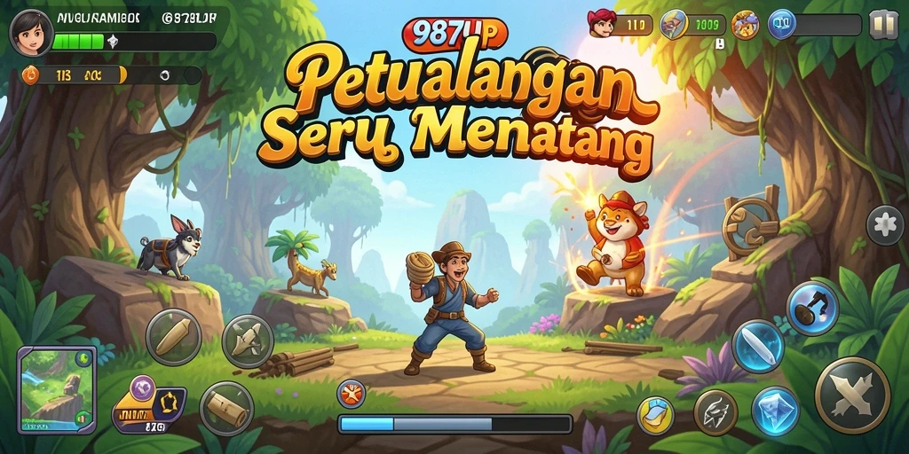 Tangkapan layar menampilkan karakter utama dalam petualangan yang menantang.