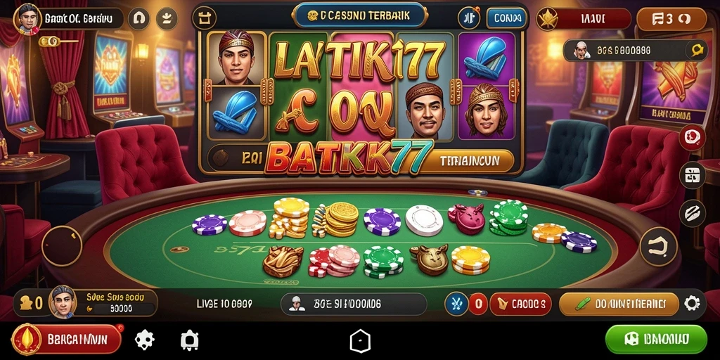 Screenshot gameplay Live Casino BATIK77 yang mendebarkan dan interaktif.