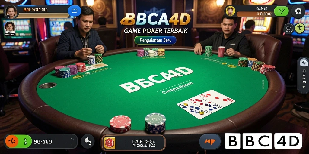Tampilan gameplay Poker yang mendebarkan di BBCA4D.