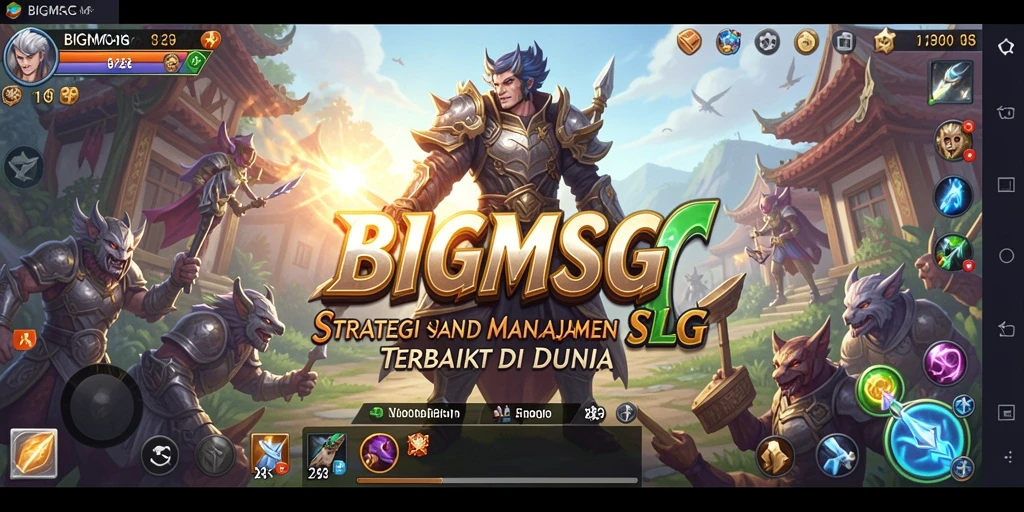 Screenshot gameplay BIGMSG yang menunjukkan pertempuran strategi yang seru.