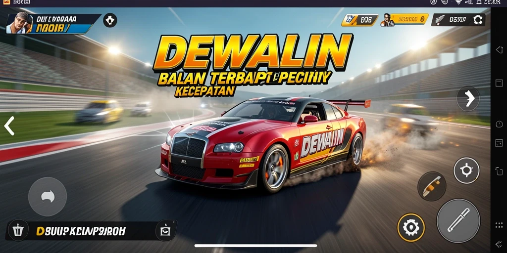 Gameplay menarik DEWALIN dengan mobil balap yang menawan.