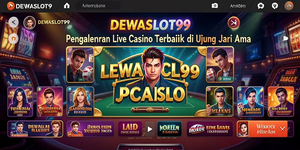 Tampilan gameplay DEWASLOT99 dengan dealer langsung yang profesional.