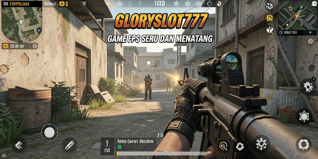 Screenshot gameplay seru dalam pertempuran FPS di GLORYSLOT777.