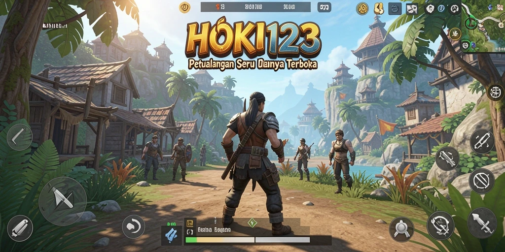Tangkapan layar menunjukkan gameplay seru HOKI123 di dunia terbuka.