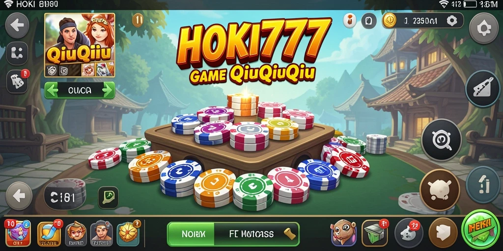 Screenshot HOKI777 menunjukkan gameplay QiuQiu yang seru.