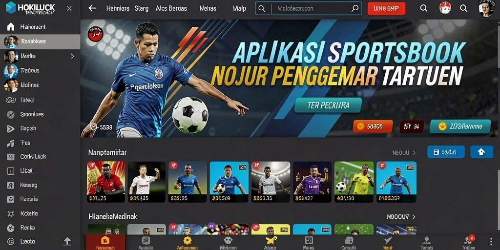 Tampilan gameplay menarik dari aplikasi Sportsbook HOKILUCK.