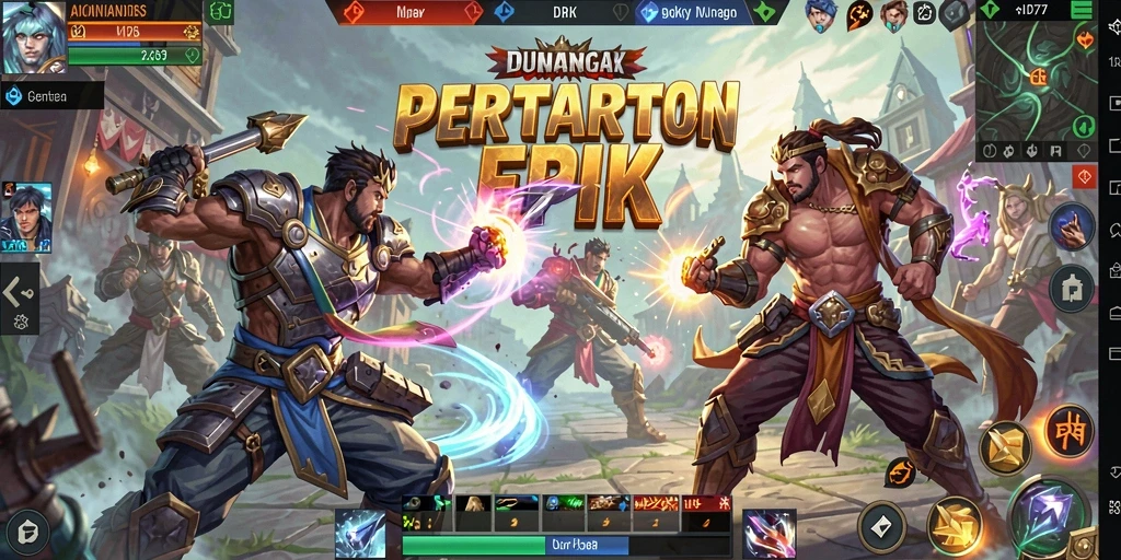Tampilan menawan dari gameplay MOBA IDR77 dengan aksi mendebarkan.