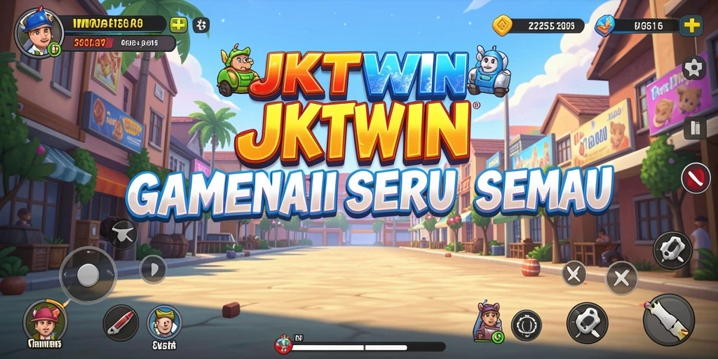 Screenshot JKTWIN menampilkan gameplay seru dan penuh warna.