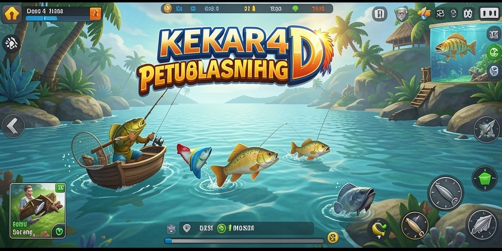 Tampilan gameplay <strong>KEKAR4D</strong> yang menampilkan aksi memancing seru.
