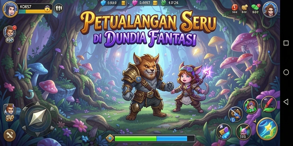 Tampilan gameplay KO857 yang menampilkan petualangan seru dan grafis indah.