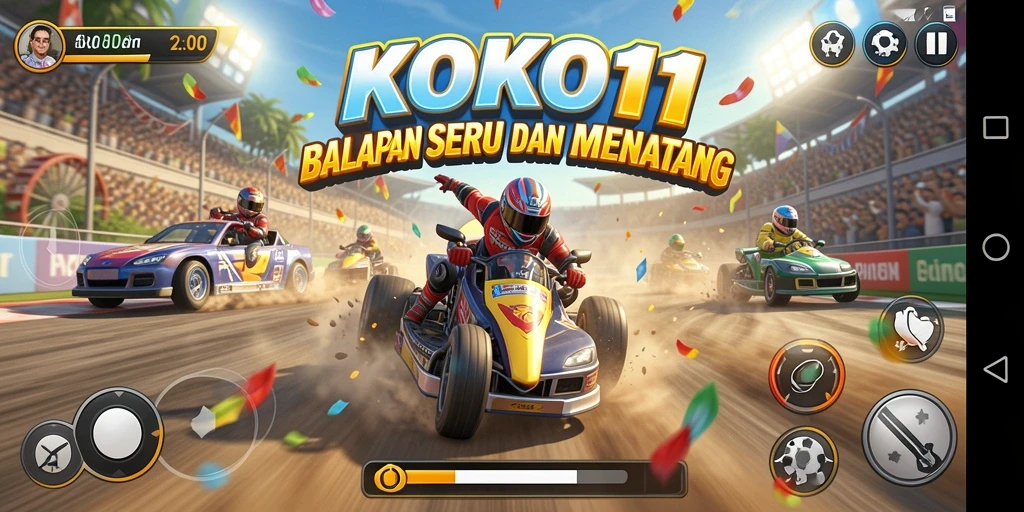 Tampilan gameplay Racing yang menegangkan di KOKO11.