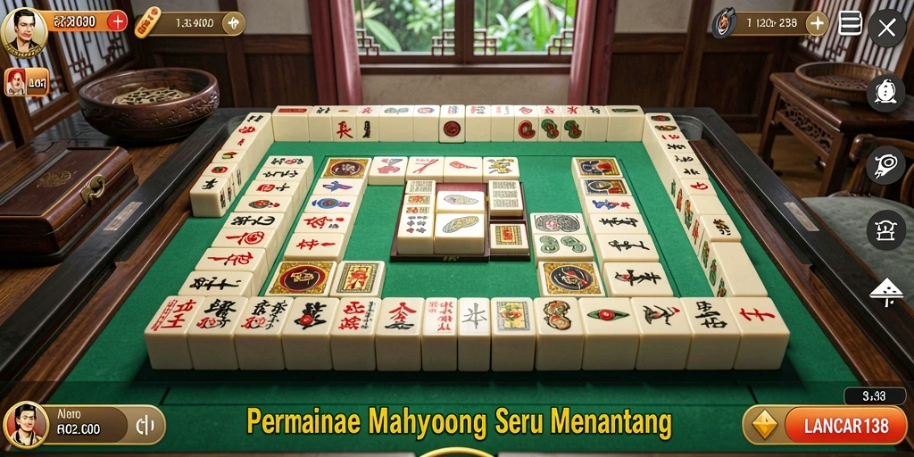 Tampilan menarik LANCAR138 dalam gameplay Mahjong yang mendebarkan.