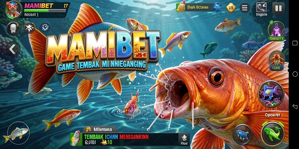 Tampilan mendebarkan dari gameplay MAMIBET dengan aksi Tembak Ikan.