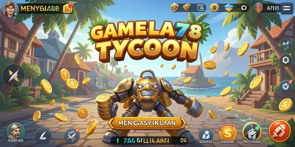 Screenshot MENYALA78 yang menampilkan gameplay Tycoon yang menarik.