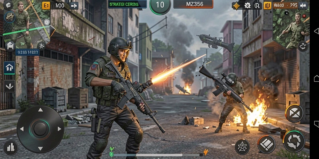 Gameplay MZ356 yang seru dengan strategi tim yang mendebarkan.