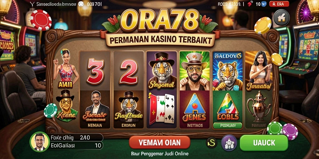 Tampilan permainan Kasino yang mendebarkan dan memukau dari ORA78.
