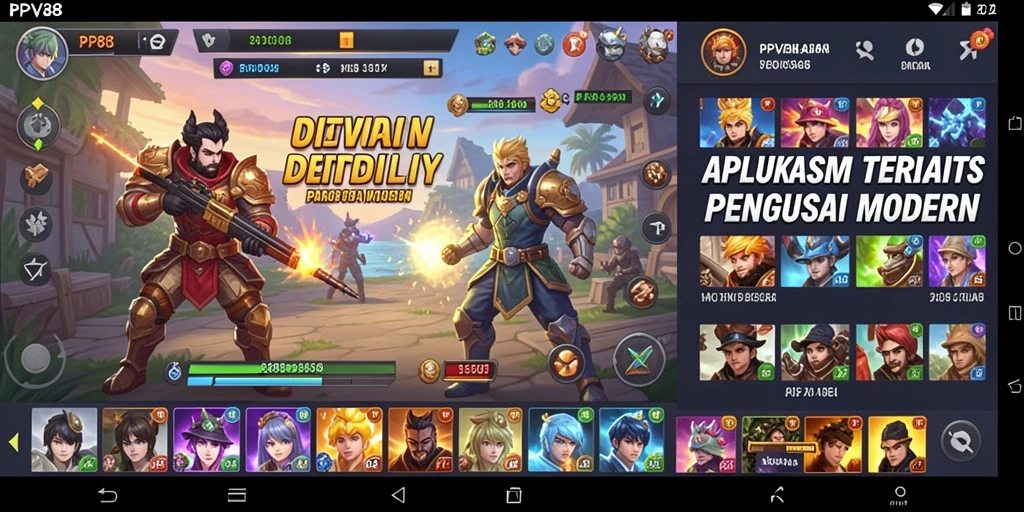 Tampilan antarmuka pengguna PPV88 yang intuitif dan modern.
