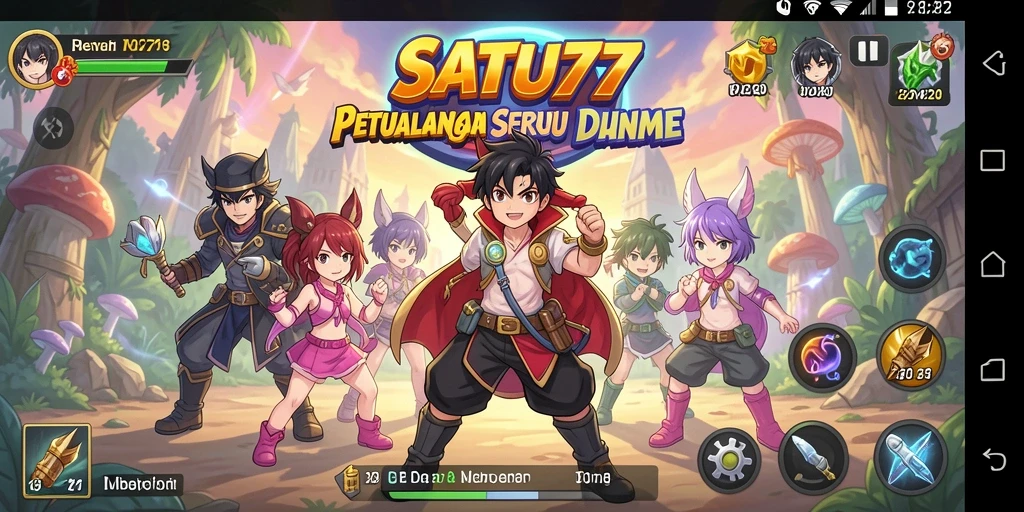 Screenshot permainan SATU77 menampilkan momen seru dalam dunia Anime.