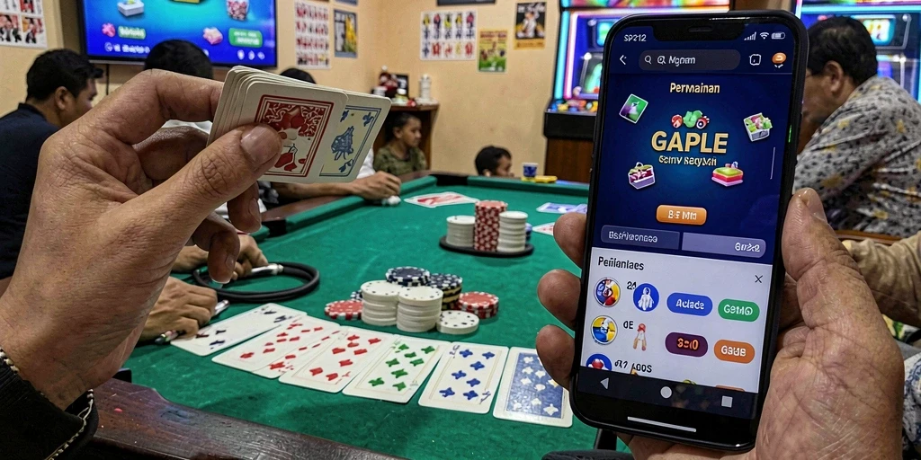 Tangkapan layar SP212 menunjukkan gameplay Gaple yang seru dan interaktif.