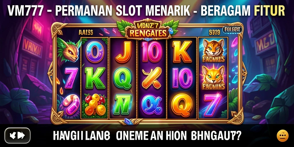 Tampilan gameplay VM777 yang menarik dan penuh warna.